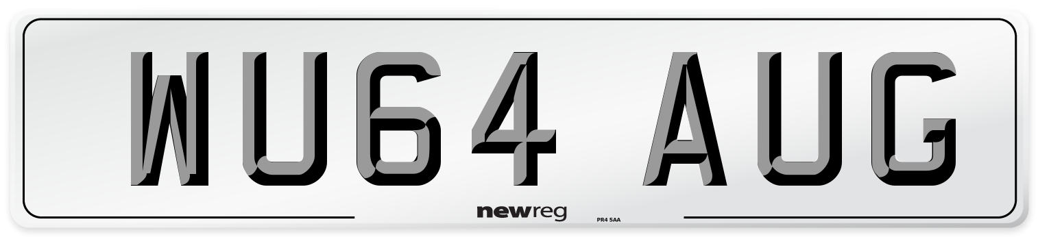 WU64 AUG Number Plate from New Reg